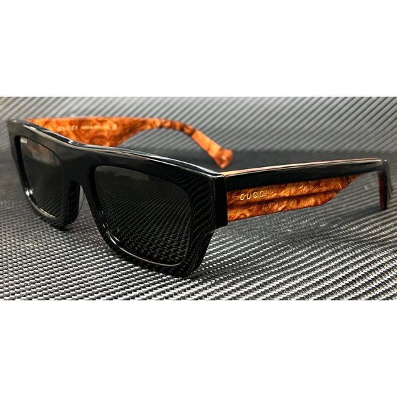 Gucci Black 55mm Sunglasses New With Case - Picture 1 of 4